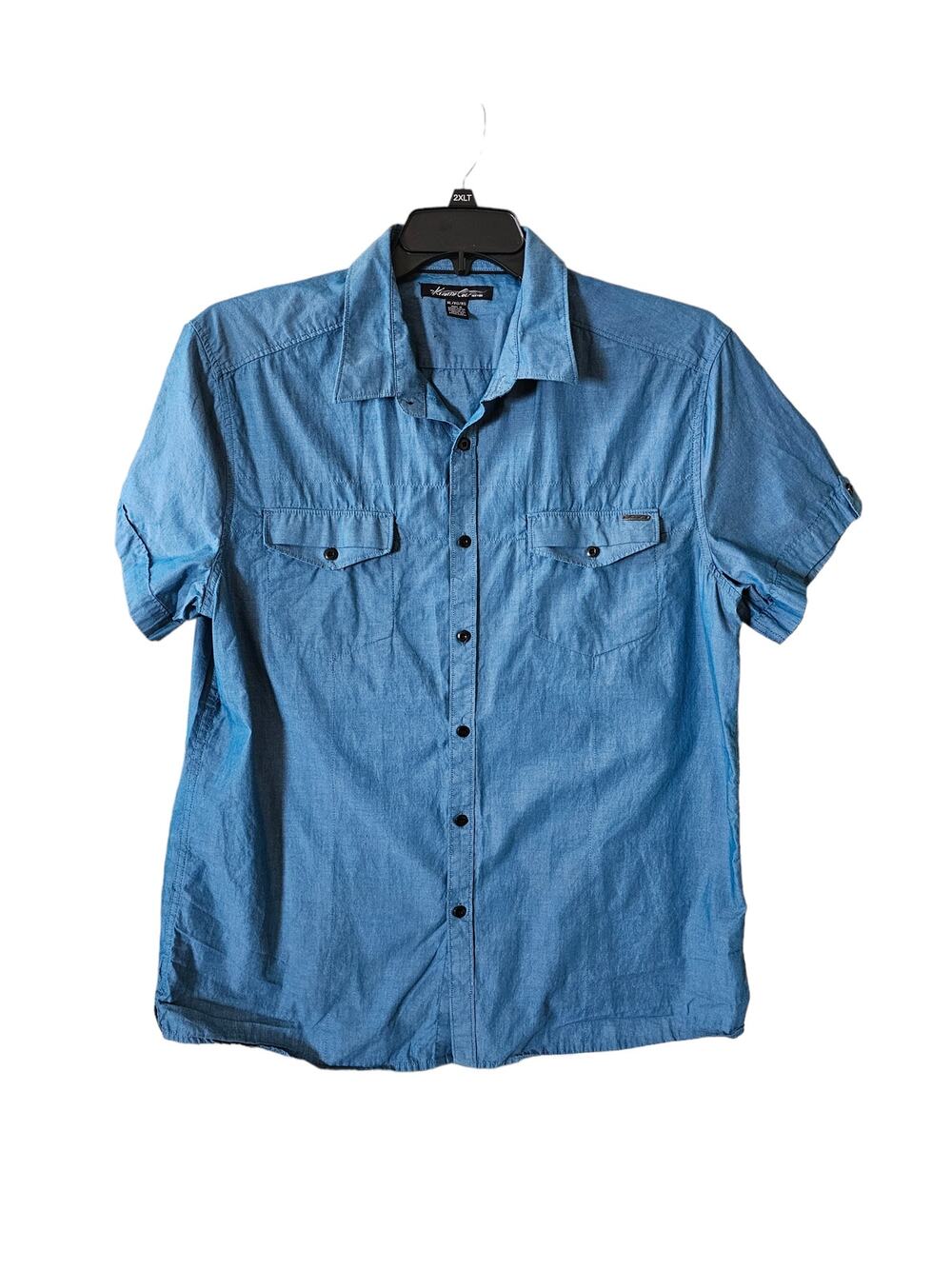 Kenneth Cole Turquoise Safari Style Shirt Size XL